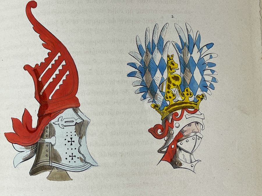 Antique 1847 First Volume Book: Costume Du Moyen Age: D'Apres Les Manuscripts Bruxelles With Color Plates 7 X 11 - See Photos [Photo 21]