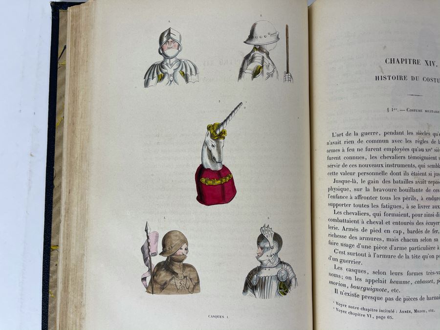 Antique 1847 First Volume Book: Costume Du Moyen Age: D'Apres Les Manuscripts Bruxelles With Color Plates 7 X 11 - See Photos [Photo 17]