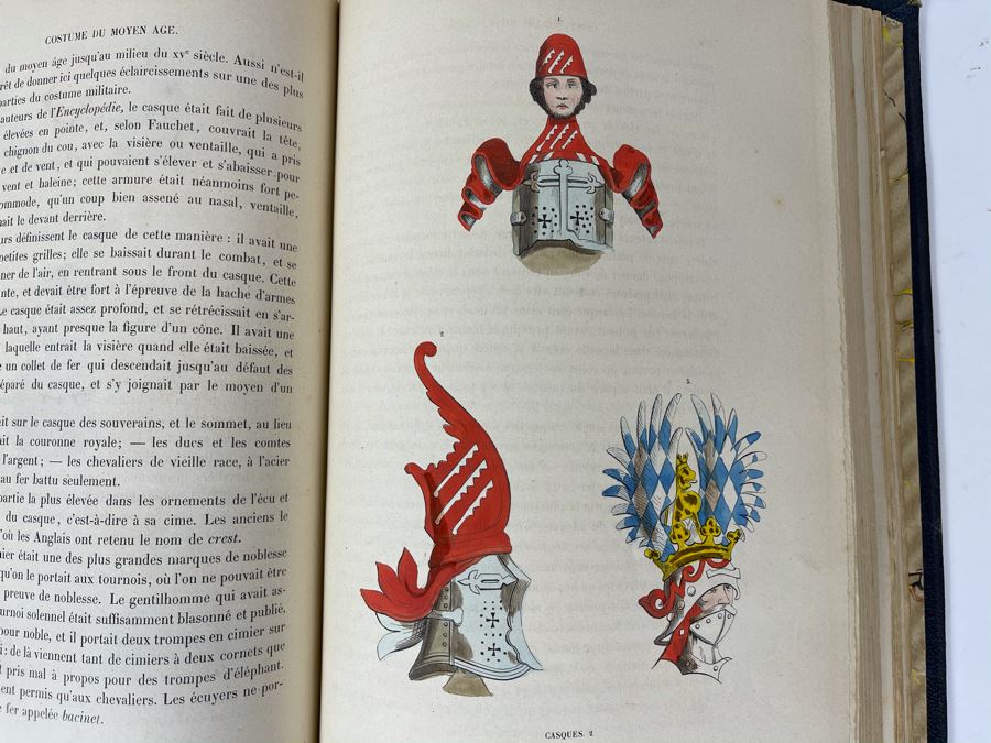 Antique 1847 First Volume Book: Costume Du Moyen Age: D'Apres Les Manuscripts Bruxelles With Color Plates 7 X 11 - See Photos [Photo 19]