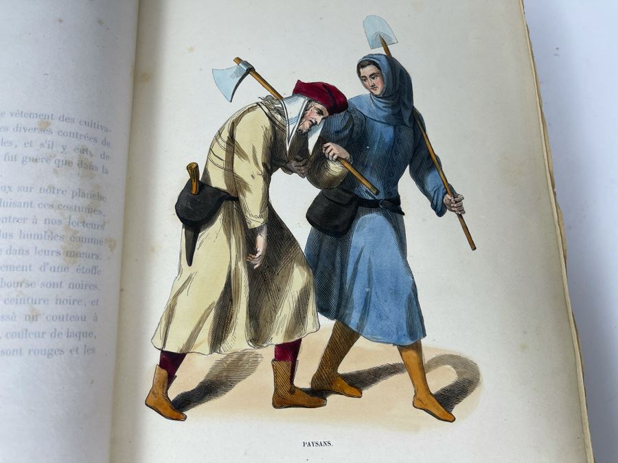 Antique 1847 Second Volume Book: Costume Du Moyen Age: D'Apres Les Manuscripts Bruxelles - 134 Color Plates - See Photos [Photo 16]