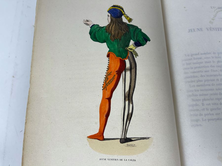 Antique 1847 Second Volume Book: Costume Du Moyen Age: D'Apres Les Manuscripts Bruxelles - 134 Color Plates - See Photos [Photo 21]
