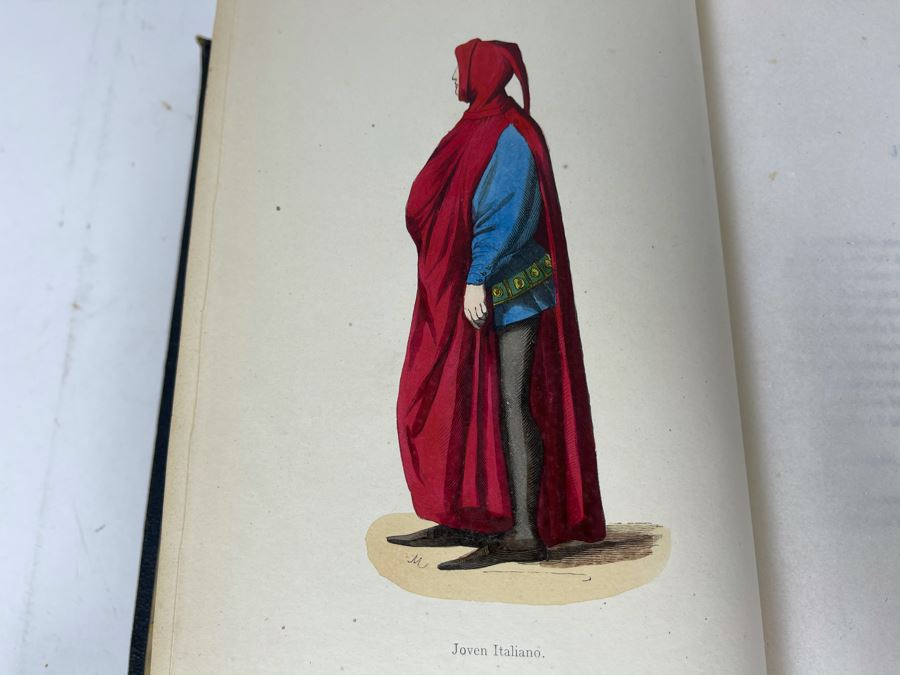 Antique 1847 Second Volume Book: Costume Du Moyen Age: D'Apres Les Manuscripts Bruxelles - 134 Color Plates - See Photos [Photo 17]