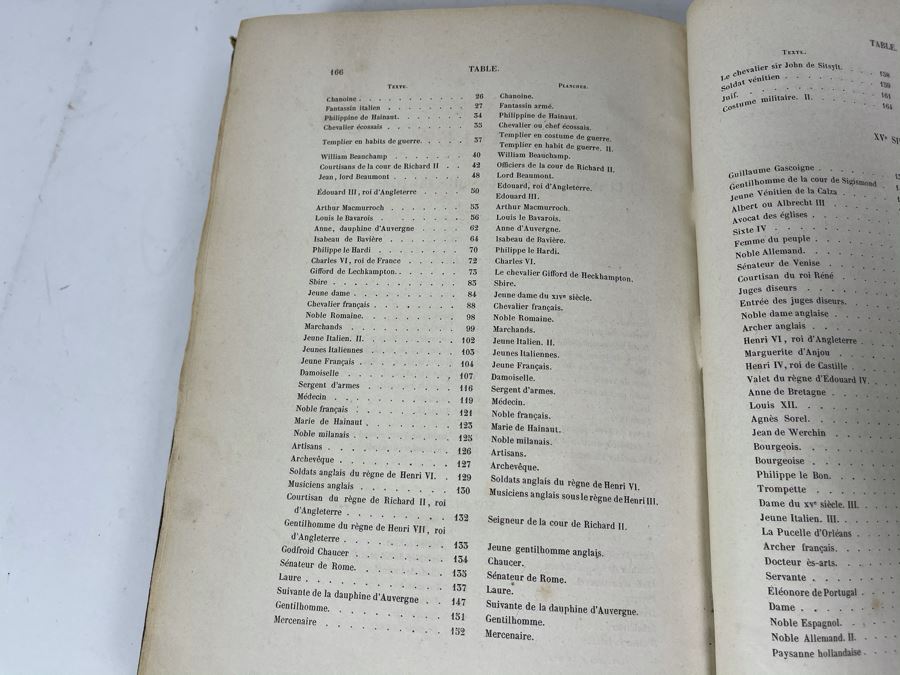 Antique 1847 Second Volume Book: Costume Du Moyen Age: D'Apres Les Manuscripts Bruxelles - 134 Color Plates - See Photos [Photo 43]