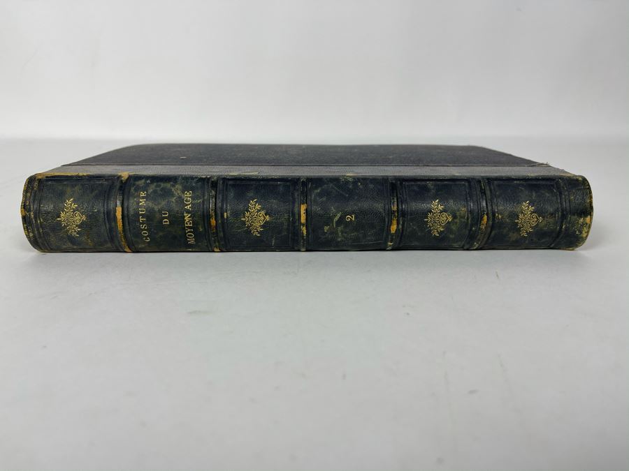 Antique 1847 Second Volume Book: Costume Du Moyen Age: D'Apres Les Manuscripts Bruxelles - 134 Color Plates - See Photos [Photo 2]
