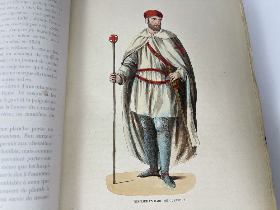 Antique 1847 Second Volume Book: Costume Du Moyen Age: D'Apres Les Manuscripts Bruxelles - 134 Color Plates - See Photos [Photo 37]