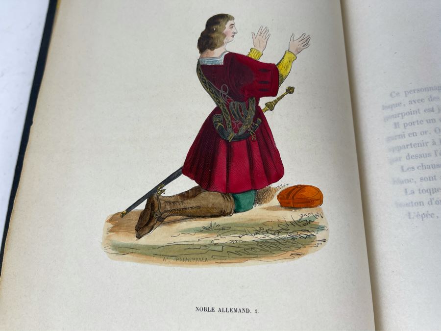 Antique 1847 Second Volume Book: Costume Du Moyen Age: D'Apres Les Manuscripts Bruxelles - 134 Color Plates - See Photos [Photo 27]
