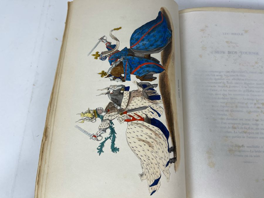 Antique 1847 Second Volume Book: Costume Du Moyen Age: D'Apres Les Manuscripts Bruxelles - 134 Color Plates - See Photos [Photo 15]
