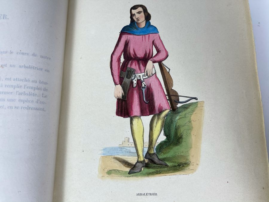 Antique 1847 Second Volume Book: Costume Du Moyen Age: D'Apres Les Manuscripts Bruxelles - 134 Color Plates - See Photos [Photo 18]