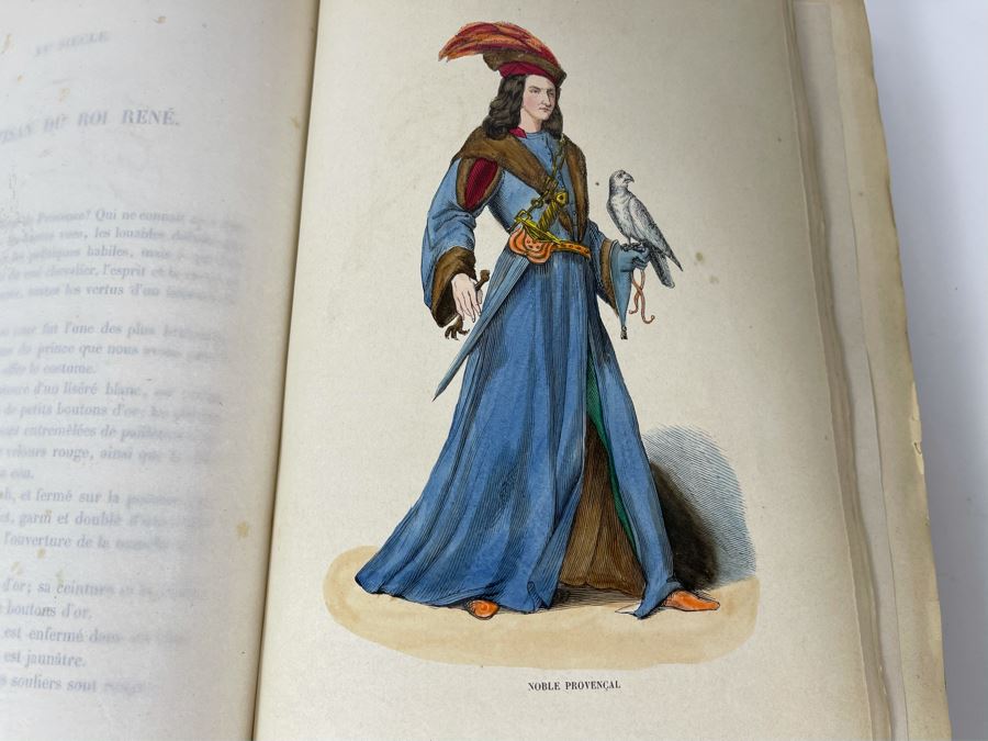 Antique 1847 Second Volume Book: Costume Du Moyen Age: D'Apres Les Manuscripts Bruxelles - 134 Color Plates - See Photos [Photo 32]