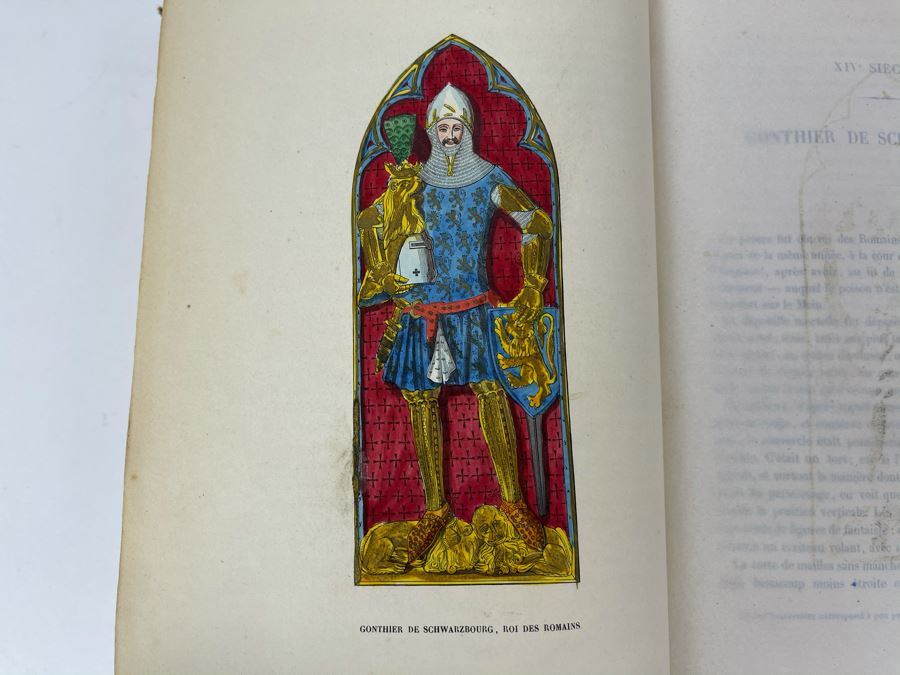 Antique 1847 Second Volume Book: Costume Du Moyen Age: D'Apres Les Manuscripts Bruxelles - 134 Color Plates - See Photos [Photo 13]