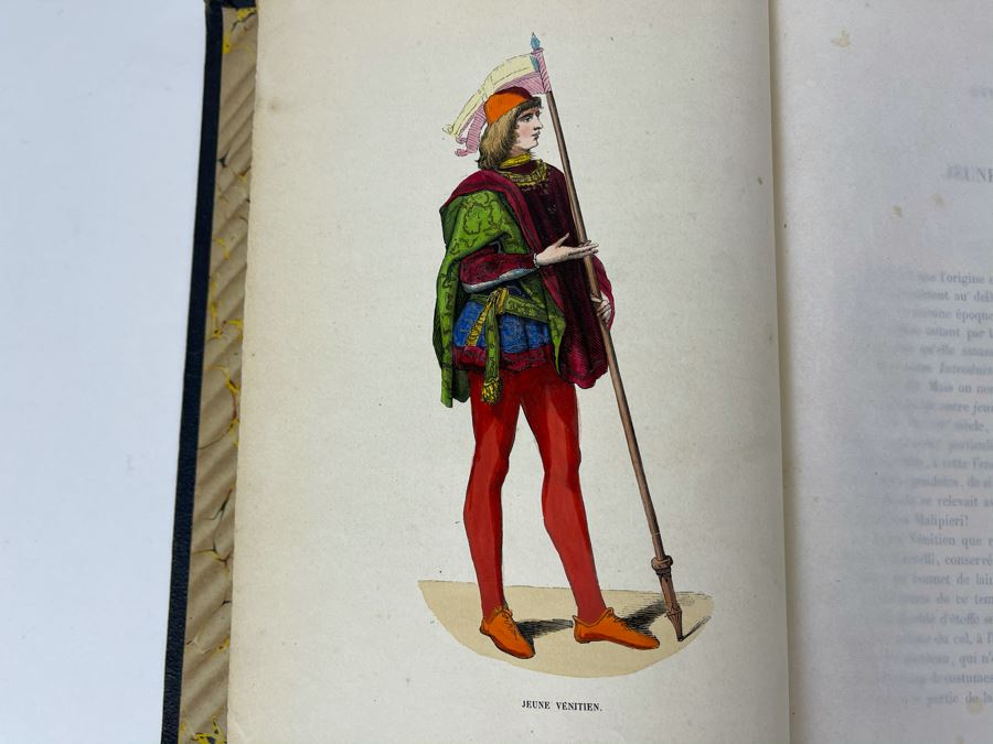 Antique 1847 Second Volume Book: Costume Du Moyen Age: D'Apres Les Manuscripts Bruxelles - 134 Color Plates - See Photos [Photo 12]