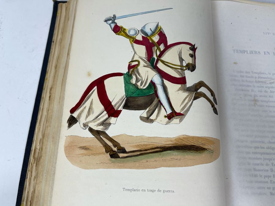 Antique 1847 Second Volume Book: Costume Du Moyen Age: D'Apres Les Manuscripts Bruxelles - 134 Color Plates - See Photos [Photo 36]