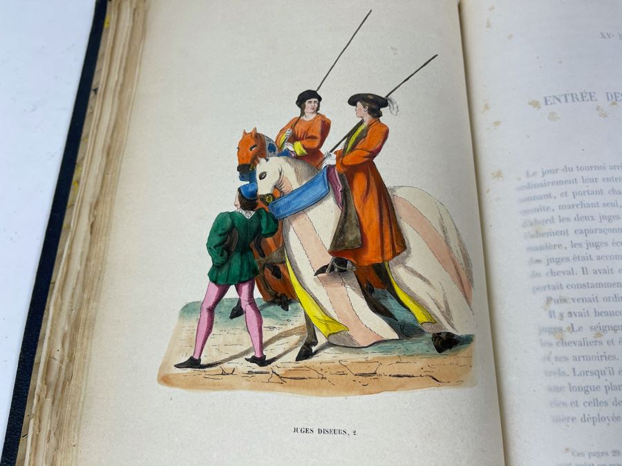 Antique 1847 Second Volume Book: Costume Du Moyen Age: D'Apres Les Manuscripts Bruxelles - 134 Color Plates - See Photos [Photo 34]