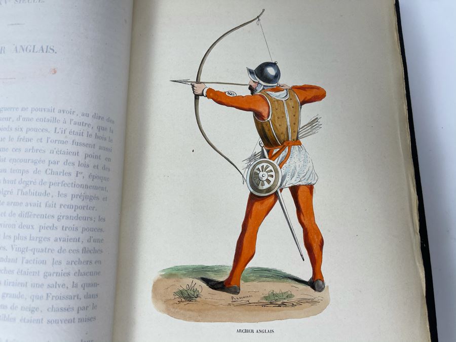 Antique 1847 Second Volume Book: Costume Du Moyen Age: D'Apres Les Manuscripts Bruxelles - 134 Color Plates - See Photos [Photo 39]