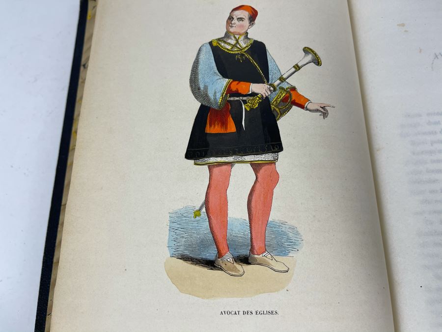 Antique 1847 Second Volume Book: Costume Du Moyen Age: D'Apres Les Manuscripts Bruxelles - 134 Color Plates - See Photos [Photo 23]