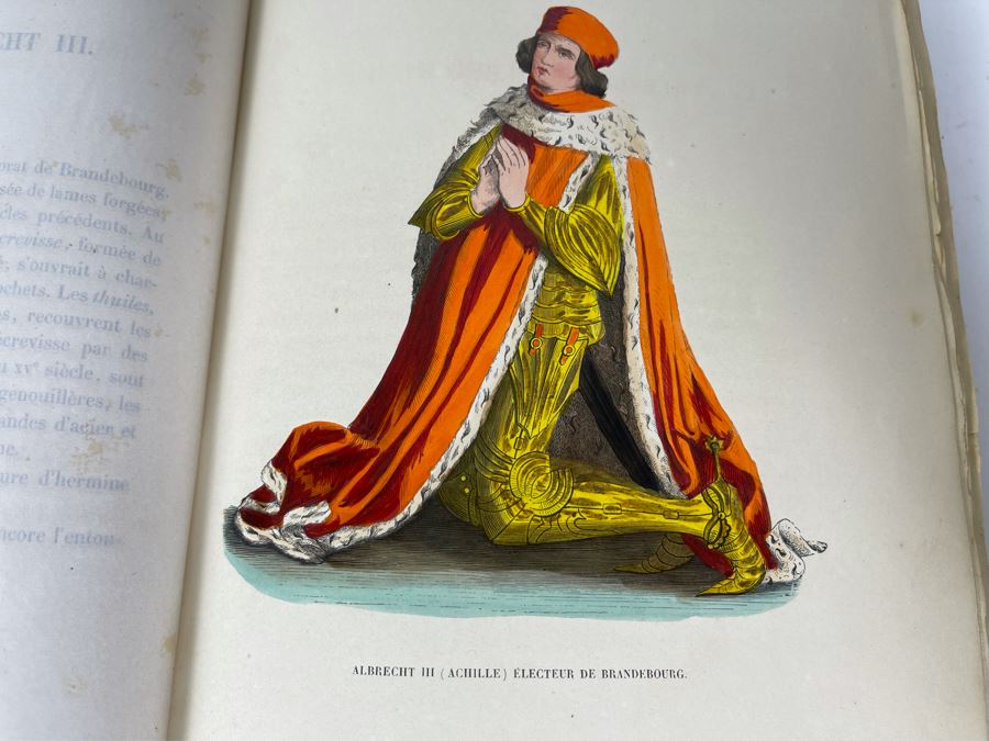 Antique 1847 Second Volume Book: Costume Du Moyen Age: D'Apres Les Manuscripts Bruxelles - 134 Color Plates - See Photos [Photo 22]