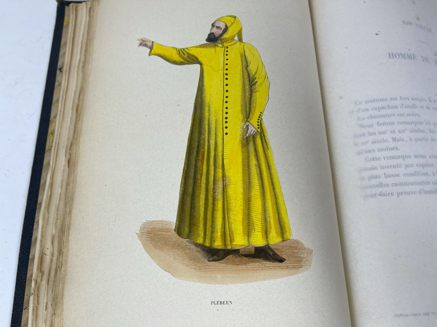 Antique 1847 Second Volume Book: Costume Du Moyen Age: D'Apres Les Manuscripts Bruxelles - 134 Color Plates - See Photos [Photo 29]