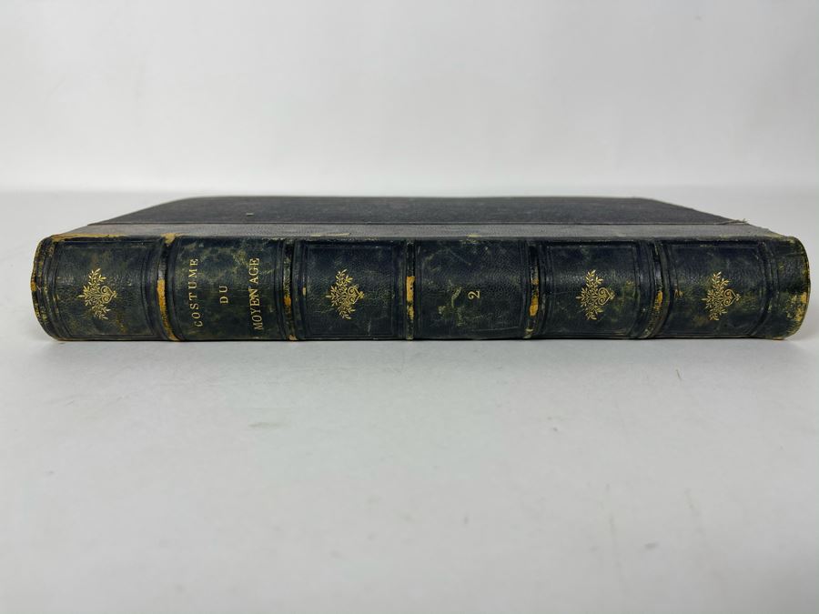 Antique 1847 Second Volume Book: Costume Du Moyen Age: D'Apres Les Manuscripts Bruxelles - 134 Color Plates - See Photos [Photo 3]