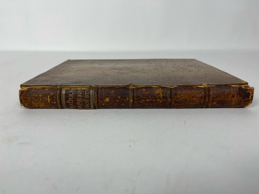 JUST ADDED - Antique 1768 Second Edition Book Historic Doubts On The Life And Reign Of King Richard The Third By Mr. Horace Walpole (Front Book Cover Is Loose) [Photo 2]