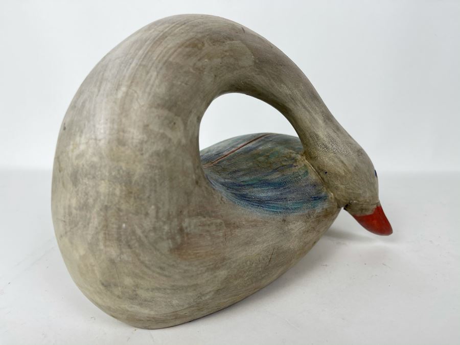Carved Wooden Swan Goose 15W X 6D X 7H [Photo 3]