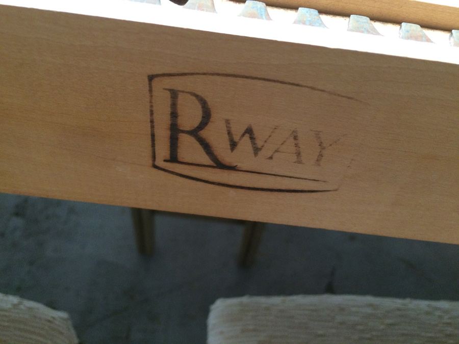 Rway R-Way Retro Mid Century Dining Table with 6 Chairs and 2 Hidden Leaves [Photo 11]