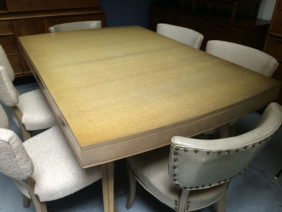 Rway R-Way Retro Mid Century Dining Table with 6 Chairs and 2 Hidden Leaves [Photo 3]