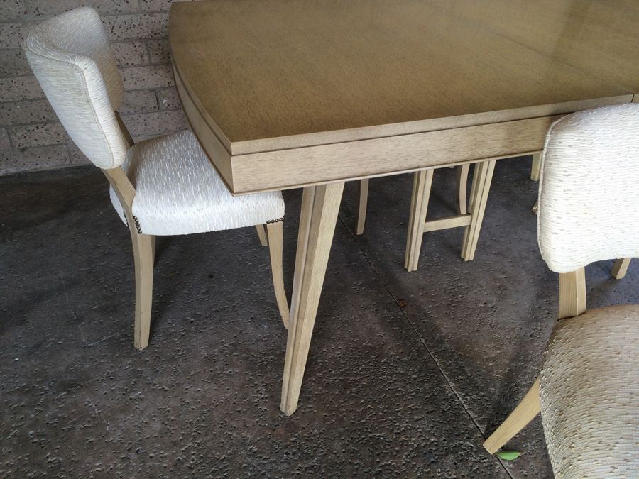 Rway R-Way Retro Mid Century Dining Table with 6 Chairs and 2 Hidden Leaves [Photo 18]