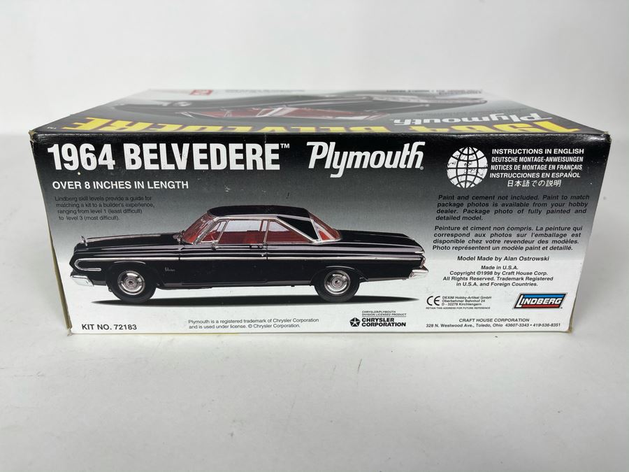 Lindberg 1964 Plymouth Belvedere Car Model Kit 1988 [Photo 4]