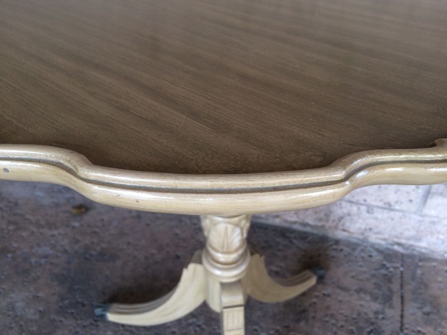 Painted Round Candle Stand Table [Photo 6]