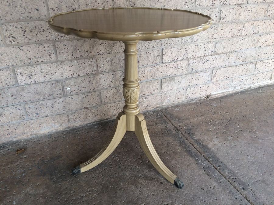 Painted Round Candle Stand Table