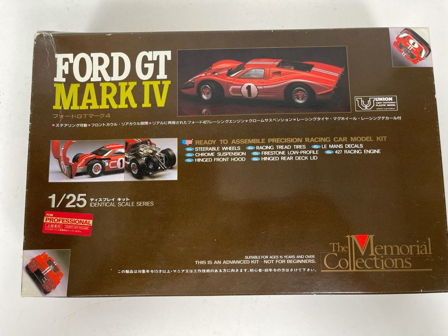 Japanese Union Model Co The Memorial Collections Ford GT Mark IV Car Model Kit