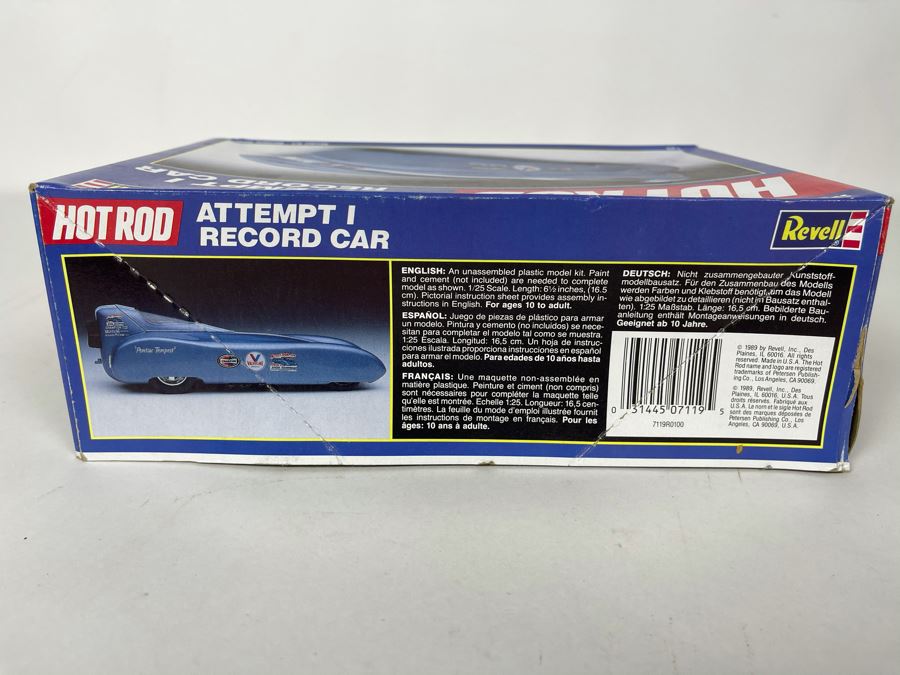 Revell Hot Rod Series Attempt I Record Car Model Kit 1989 [Photo 4]