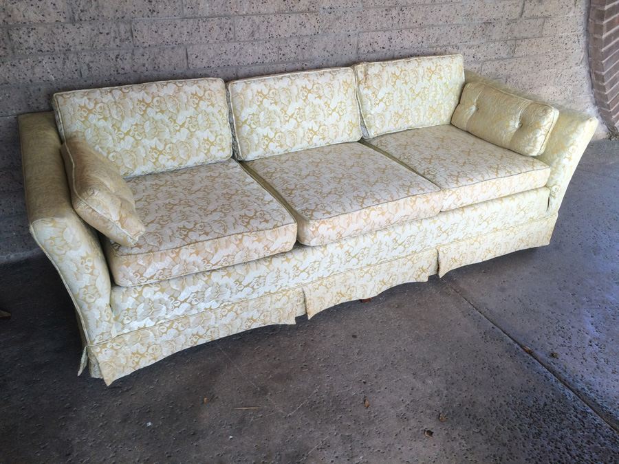 Mid-Century Yellow Sofa