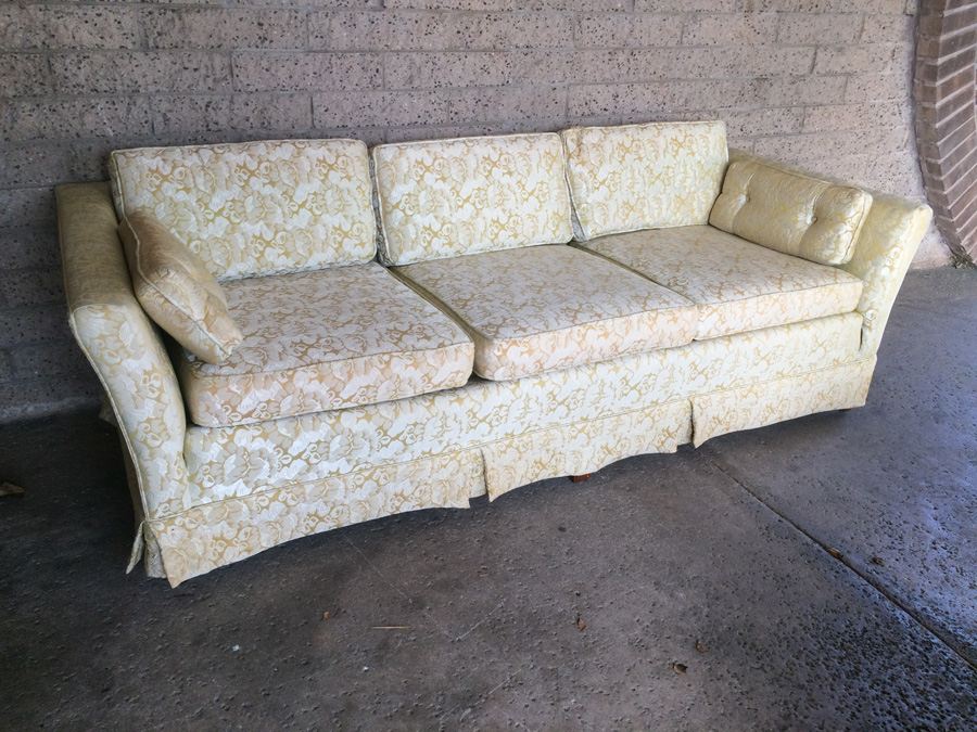 Mid-Century Yellow Sofa