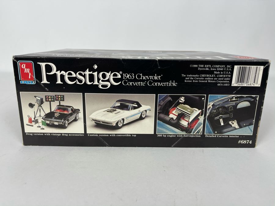 AMT Ertl Prestige 1963 Chevrolet Corvette Convertible Car Model Kit 1990 [Photo 4]