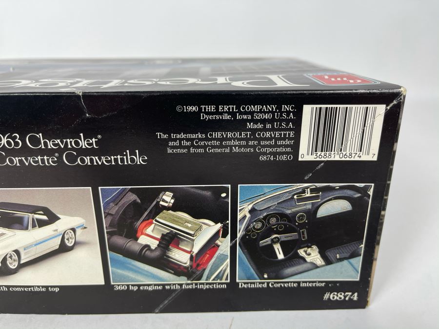 AMT Ertl Prestige 1963 Chevrolet Corvette Convertible Car Model Kit 1990 [Photo 5]