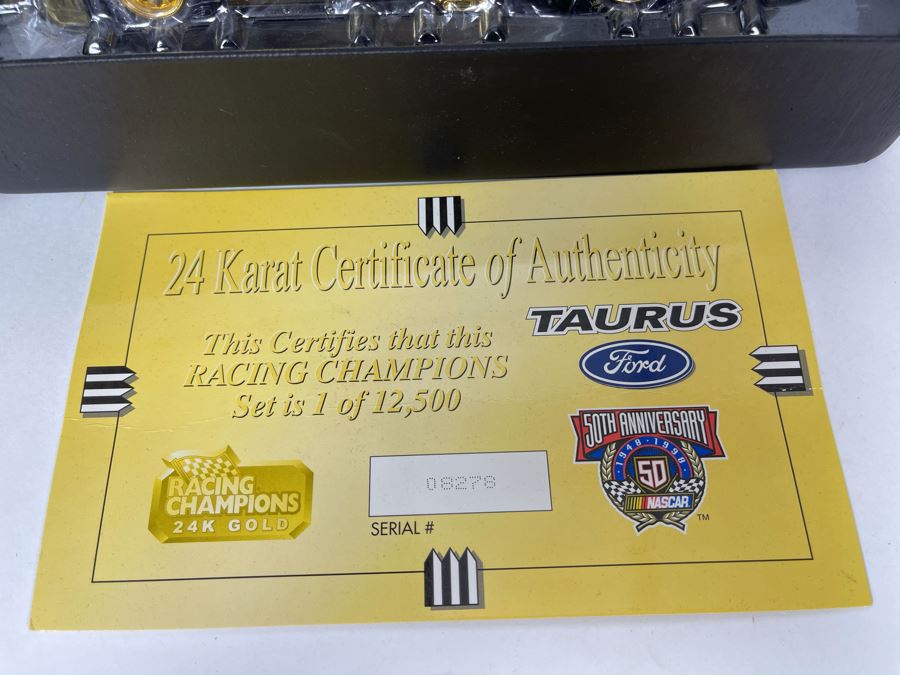 Limited Edition Racing Champions Ford Taurus 24K Gold Car Model With Box [Photo 5]