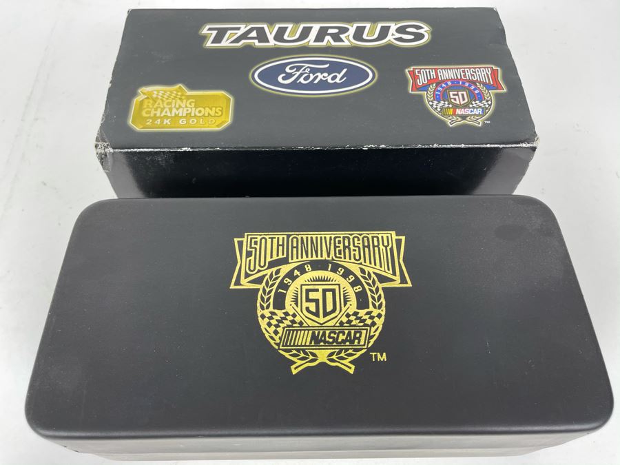 Limited Edition Racing Champions Ford Taurus 24K Gold Car Model With Box [Photo 8]