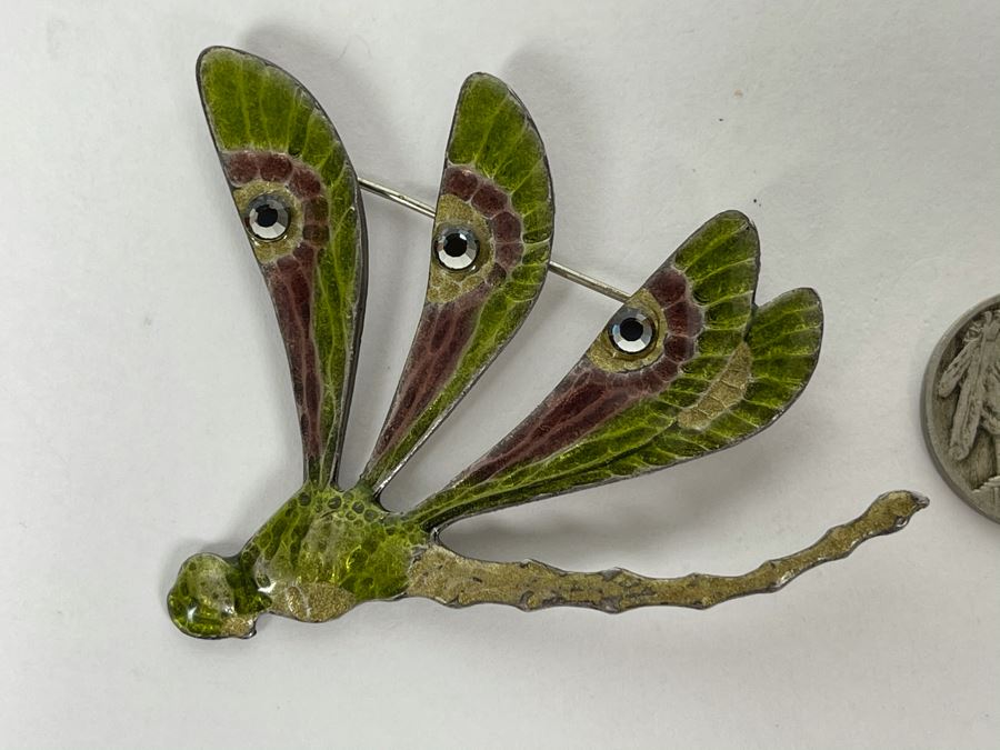 JUST ADDED - Vintage Catherine Popesco France Dragonfly Brooch Pin [Photo 3]