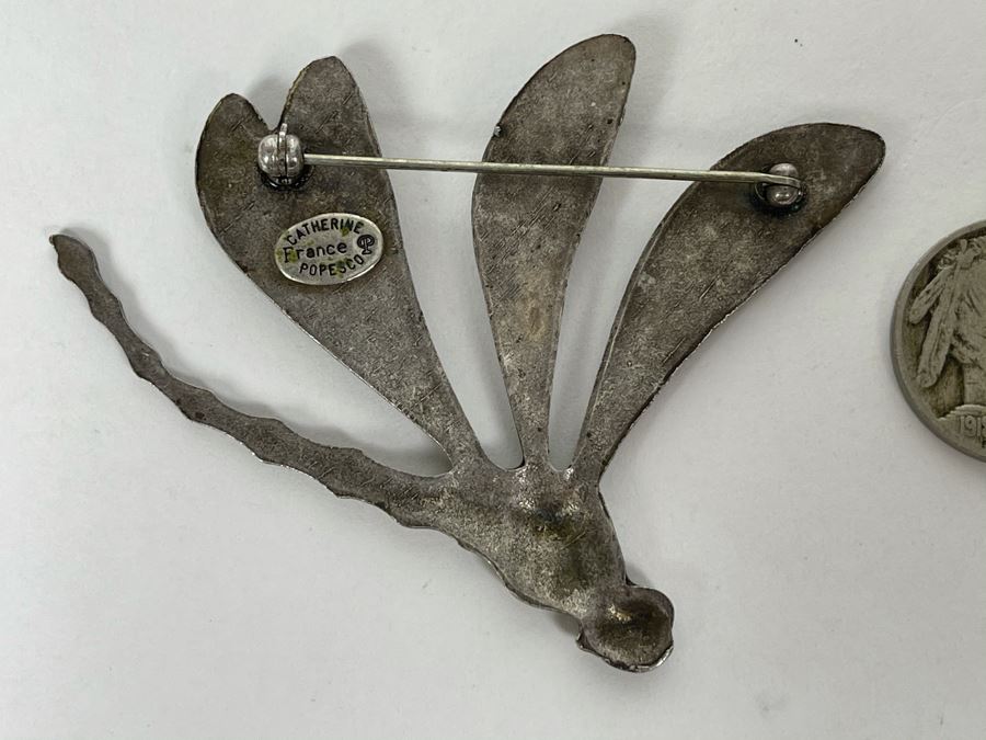 JUST ADDED - Vintage Catherine Popesco France Dragonfly Brooch Pin [Photo 5]