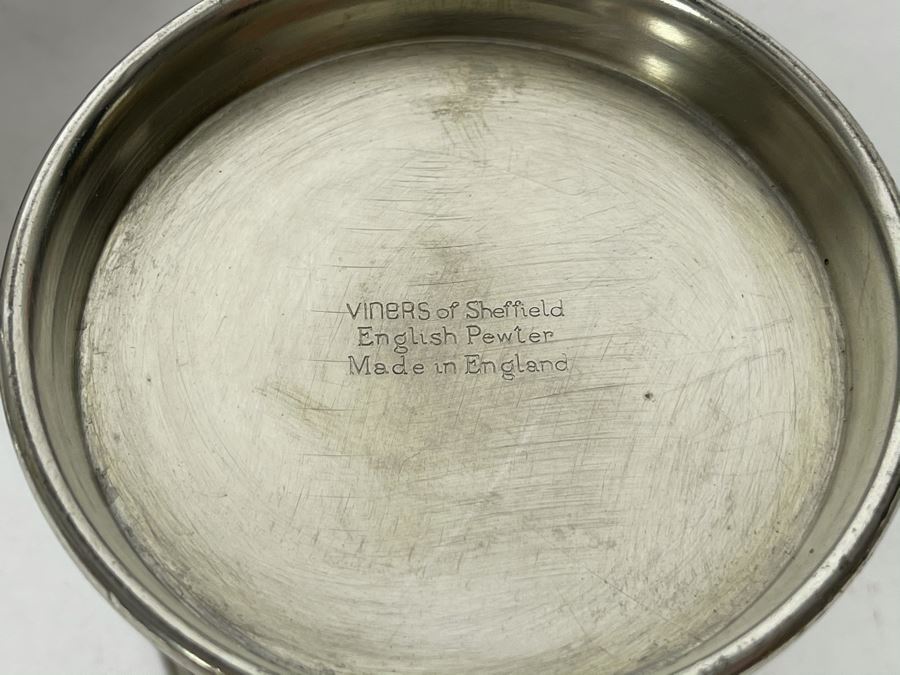 JUST ADDED - Viners Of Sheffield English Pewter Coffee Pot 9H, Creamer And Sugar [Photo 11]