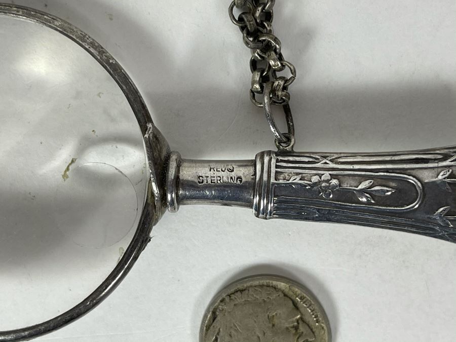 JUST ADDED - Sterling Silver Magnifying Glass With 36' Silver Chain [Photo 4]