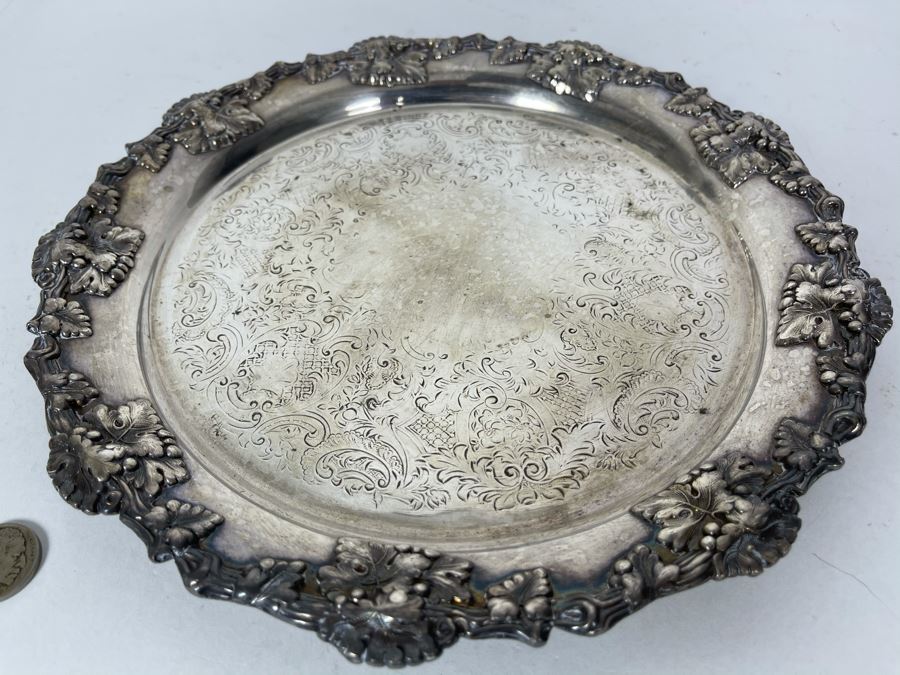 JUST ADDED - Vintage Ellis & Barker Silverplate Tray 10R [Photo 2]