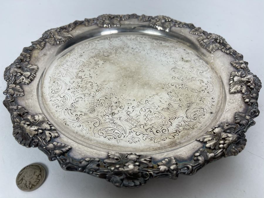 JUST ADDED - Vintage Ellis & Barker Silverplate Tray 10R [Photo 3]