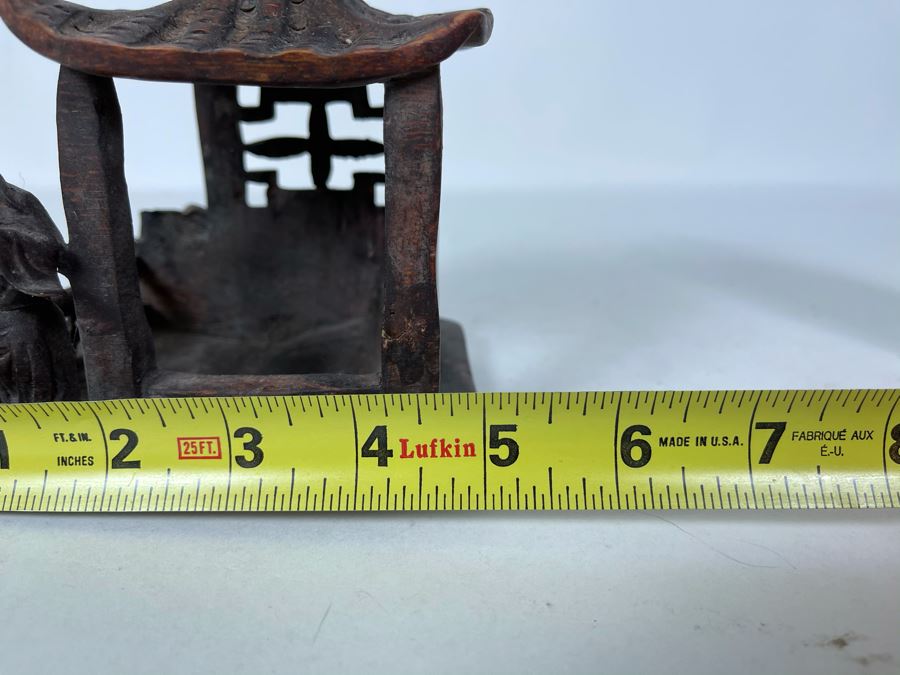 JUST ADDED - Vintage Carved Wooden Asian Figurine 5W X 5H [Photo 9]