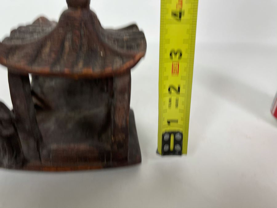 JUST ADDED - Vintage Carved Wooden Asian Figurine 5W X 5H [Photo 11]