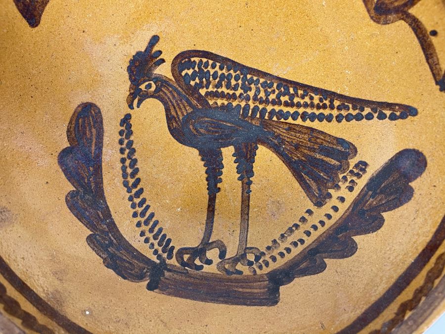 JUST ADDED - Vintage Hand Painted Pottery Bowl 10.5W X 3H [Photo 2]