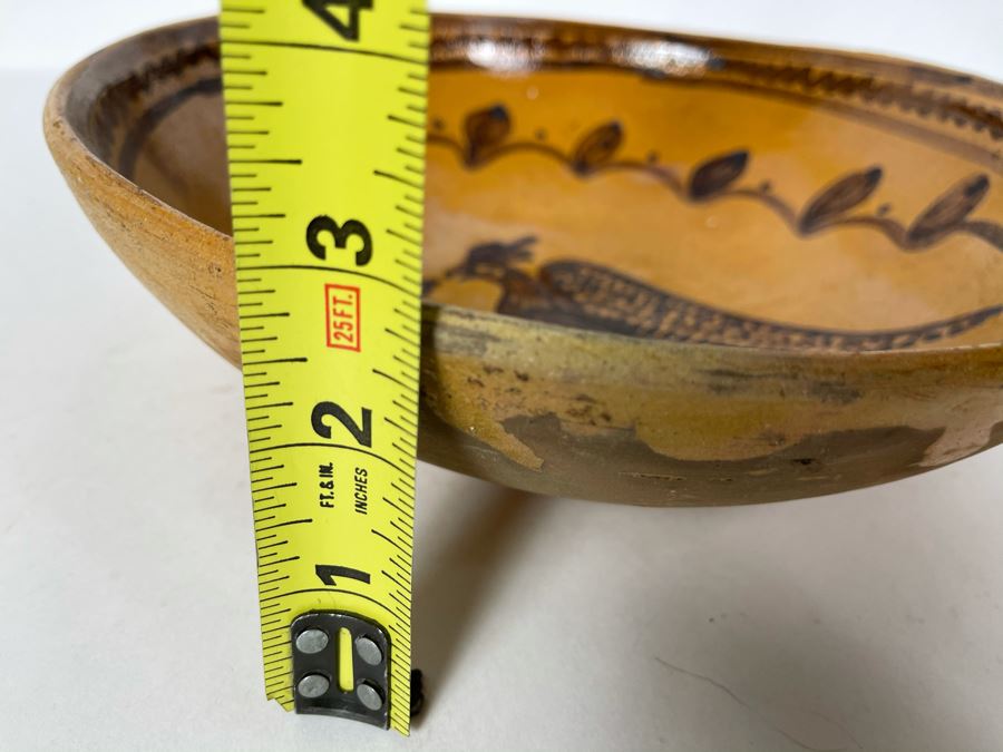 JUST ADDED - Vintage Hand Painted Pottery Bowl 10.5W X 3H [Photo 7]