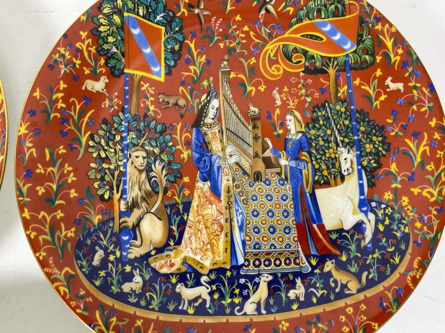 JUST ADDED - Limoges France CH Field Haviland Limited Edition Plates From Series La Dame A La Licorne 9.75R (5 Unicorn Plates Total) [Photo 6]