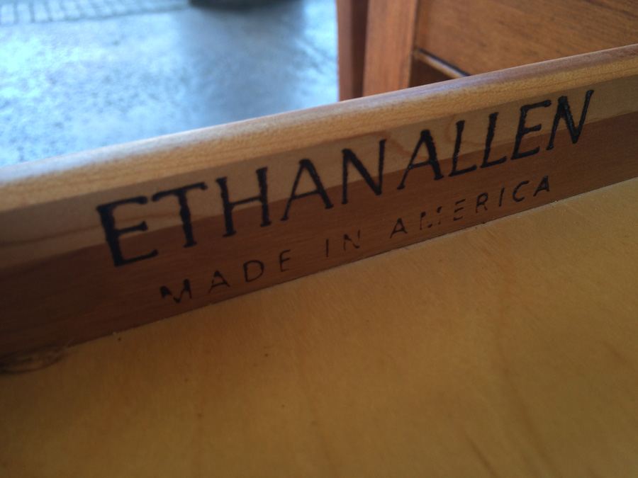 Ethan Allen Dining Table with 8 Chairs and 2 Leaves [Photo 7]